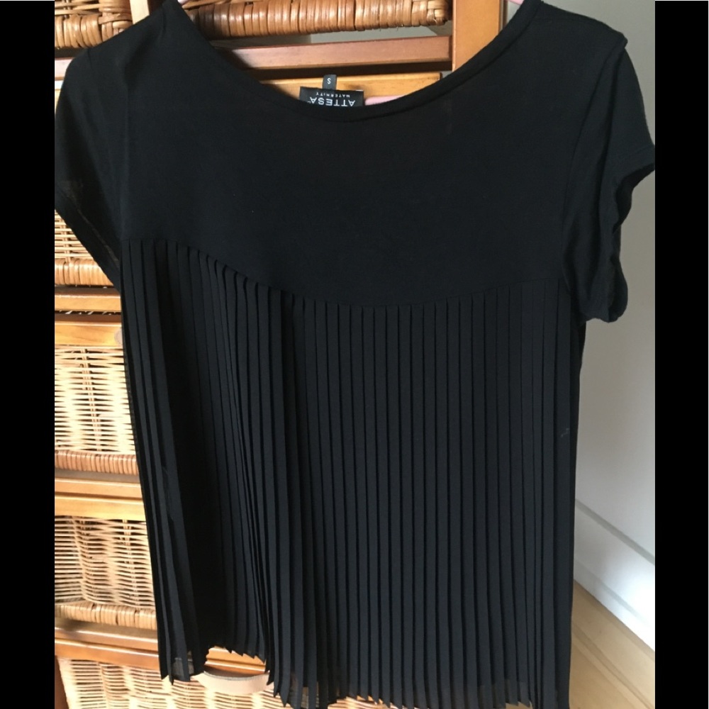 Maternity Black tee with sheer back